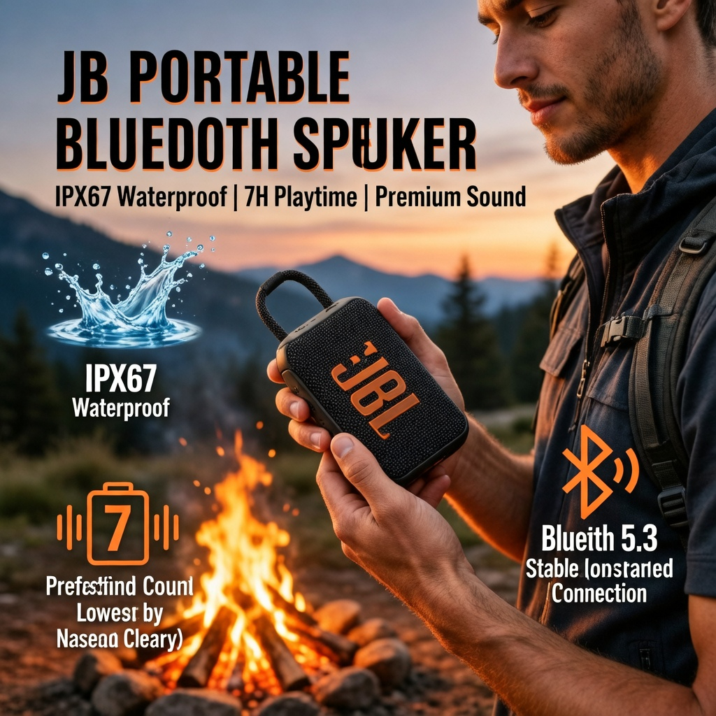 ของแท้ 100% รับประกันศูนย์ JBL GO 4 Wireless Portable Bluetooth Speaker Waterproof Mini HIFI Subwoof