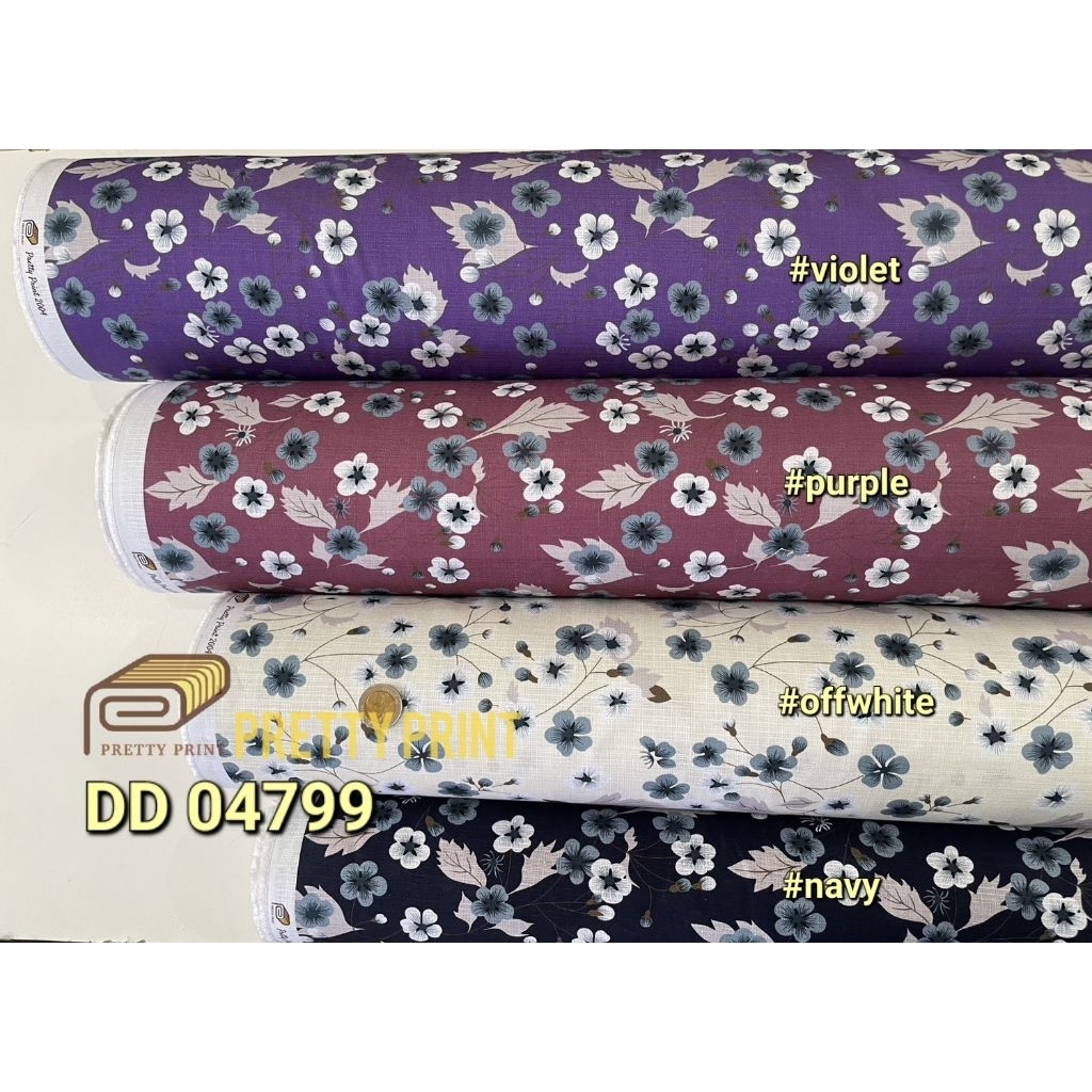 ผ้าฝ้ายเปลือกข้าวโพดพิมพ์ลาย 44"/45" DD 04799 (ขายเป็นหลา)