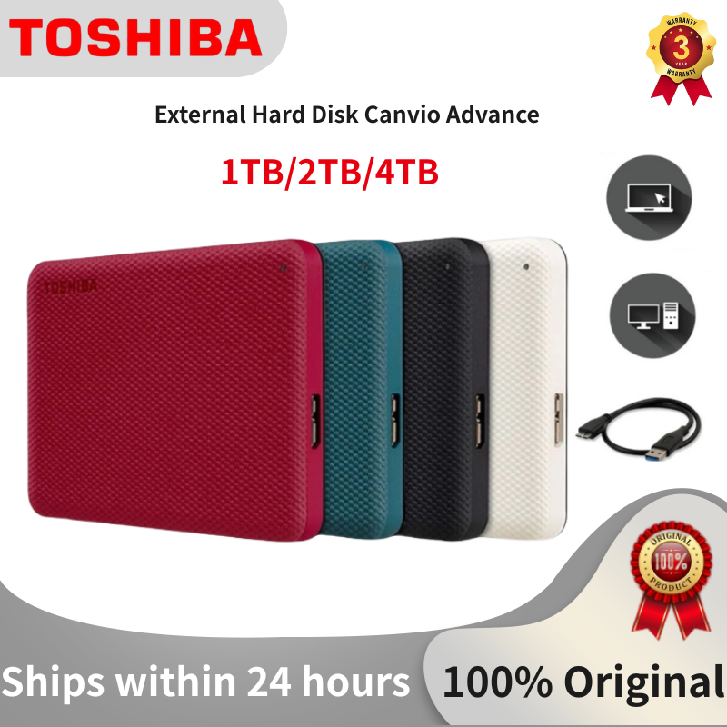 1TB 2TB 4TB External Hard Disk Toshiba Canvio Advance USB3.0 HDD 2.5'' Portable hard drives