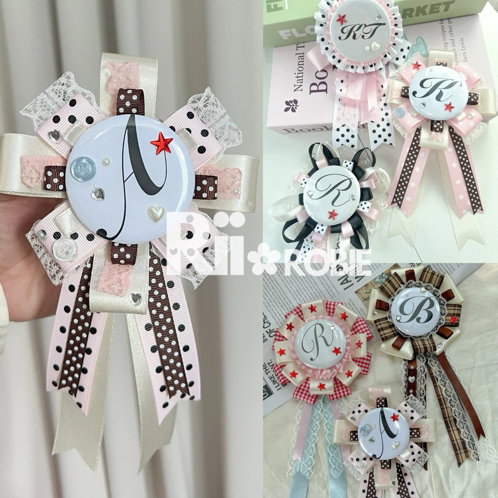 พร้อมส่ง/ส่งด่วน!(อ่านรายละเอียดก่อนสั่ง)❤️ Riirobie |Rosette ribbon เลือกแบบpinได้