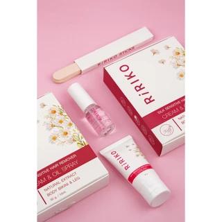 RIRIKO SILK SENSITIVE HAIR REMOVER CREAM & OIL SPRAY ผลิตภัณฑ์กำจัดขน