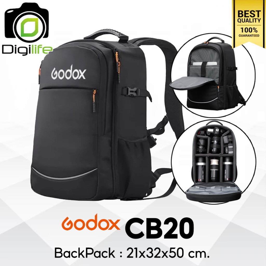 Godox Bag CB20 Backpack For Camera , Flash , Accessories กระเป๋ากล้อง กระเป๋าไฟ และ อุปกรณ์ - Digilife Thailand