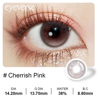 Eyeverse คอนแทคเลนส์ Cherrish Pink รายเดือน เก็บเงินปลายทาง 14.2 มม ใช้ได้ 6 เดือน สวยธรรมชาติ สบายตา ตาโตสดใส