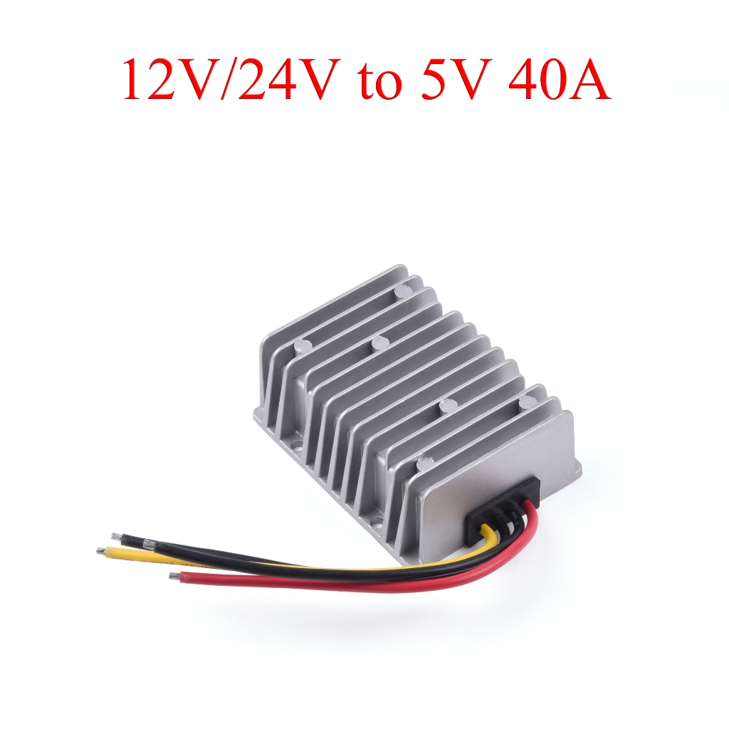 Power Module 12V/24V to 5V 40A Step Down Supply แปลงไฟรถยนต์