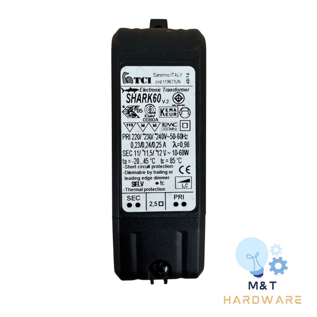 TCI Electronic Transformer Shark60 60W 12V 10-60W DIM