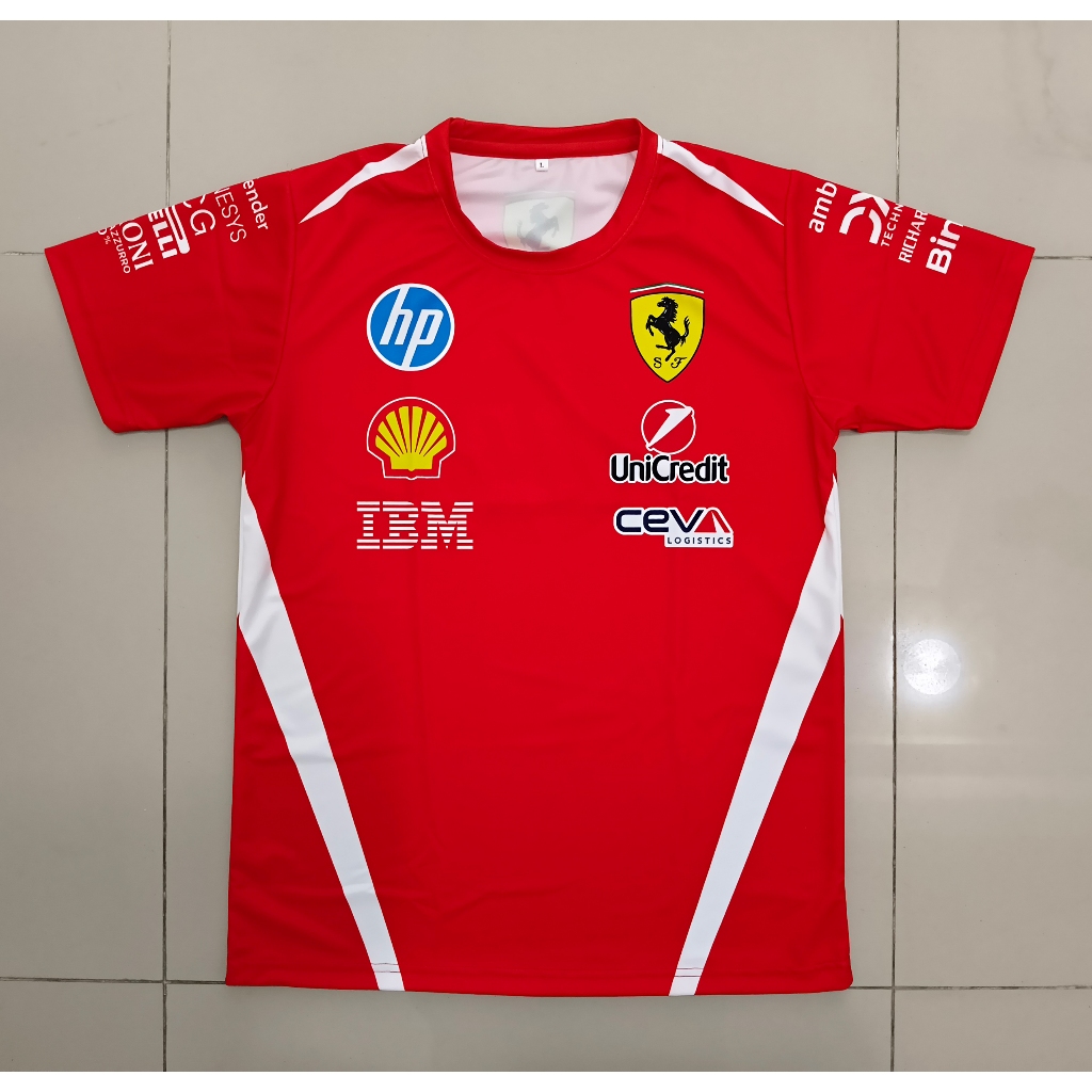 เสื้อยืดคอกลมฟอร์มูล่าวัน ทีม เฟอร์รารี่ 2026 #FM0187 พิมพ์ทั้งตัว ไซส์ S-5XL
