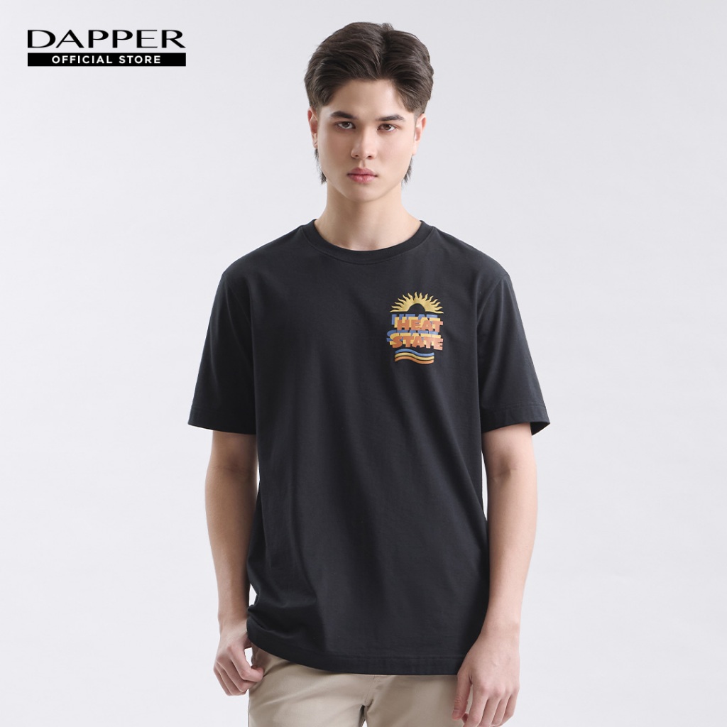 DAPPER เสื้อยืด Heat State Print T-Shirt สีดำ (KRB/BK/833RS)
