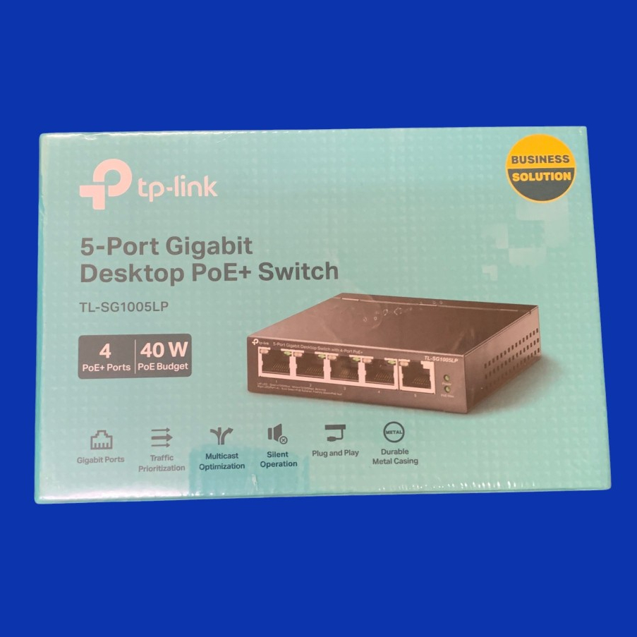 TP-Link TL-SG1005LP สวิตช์ 5 พอร์ต กิกะบิต 4 พอร์ต PoE+ จ่ายไฟ 40W ขยายระยะ 250m