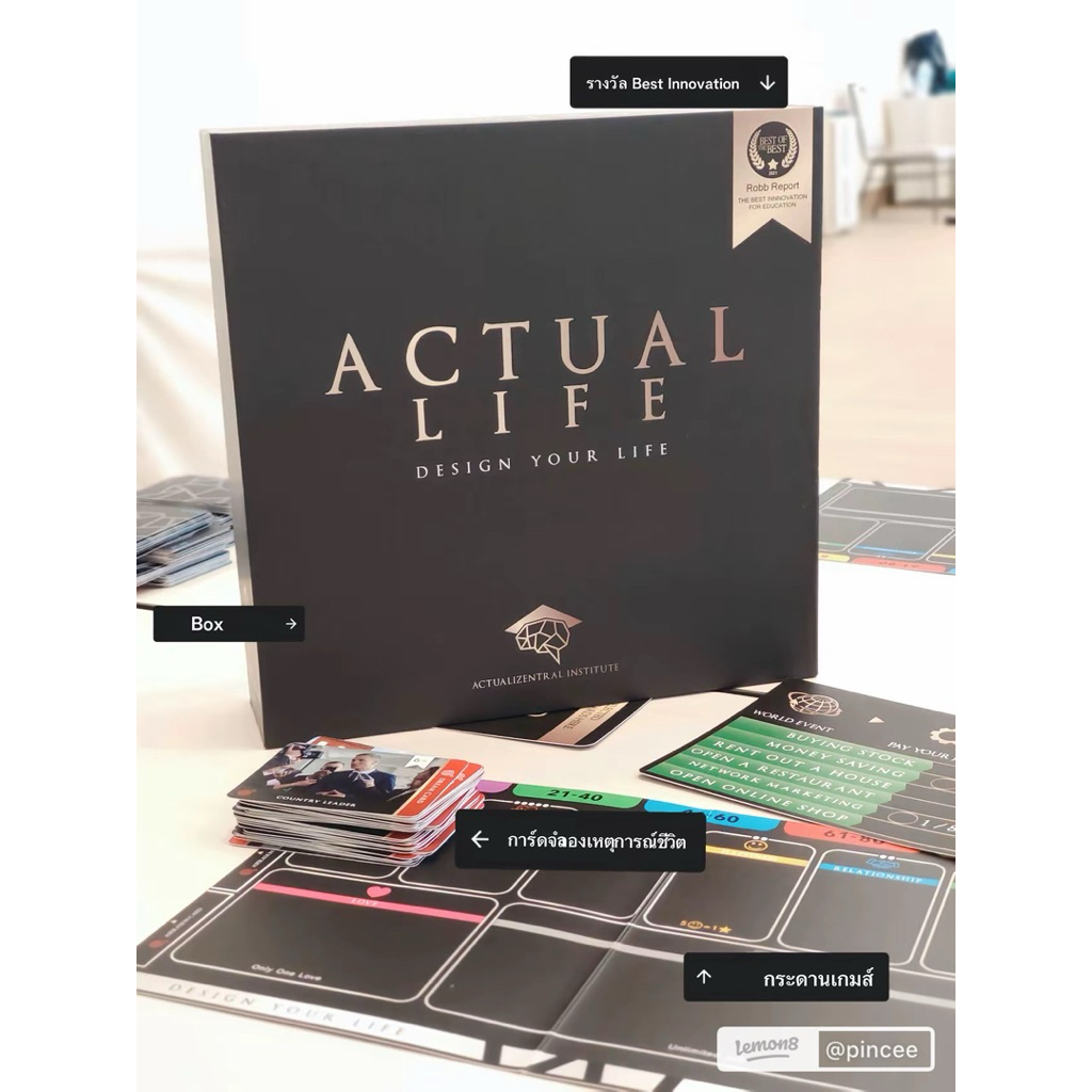 ของแท้❗️Actual Life Boardgameบอร์ดเกมส์ชีวิตได้รับรองจาก UNAOC unleash your true,design you life: un