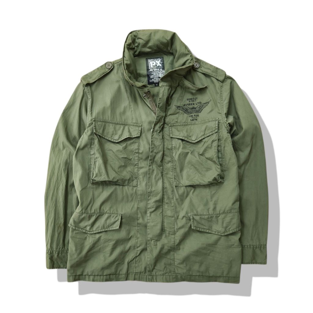 Avirex M-65 Military Field Hooded Jacket(XL) มือสอง รอบอก 47”