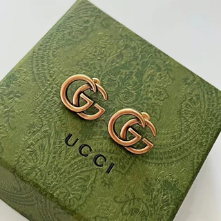 างหูตัวอักษร GG สไตล์ฝรั่งเศส วินเทจหรูหรา ใส่สวยทุกโอกาส