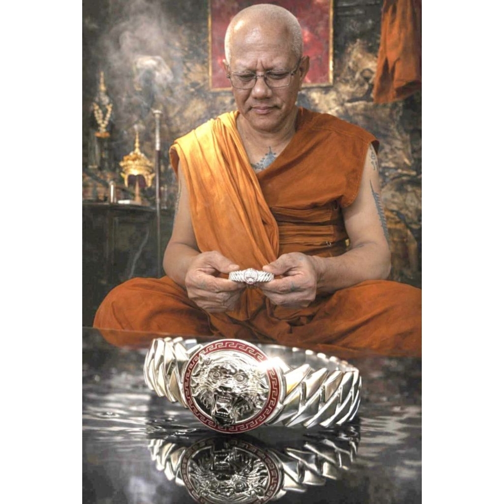 กำไลเหนือเมฆพระอาจารย์ประสูติวัดในเตา(ฟรีไซร์)ของแท้100%