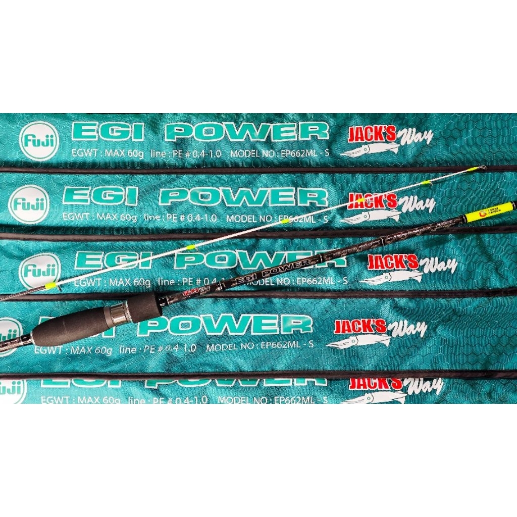 คันตกหมึก Jackway Egi Power 2026 EP662ML-S ตัวใหม่ด้ามยาวกว่าเดิม Max 60g, Pe 0 4-1.0 ปลายsolid