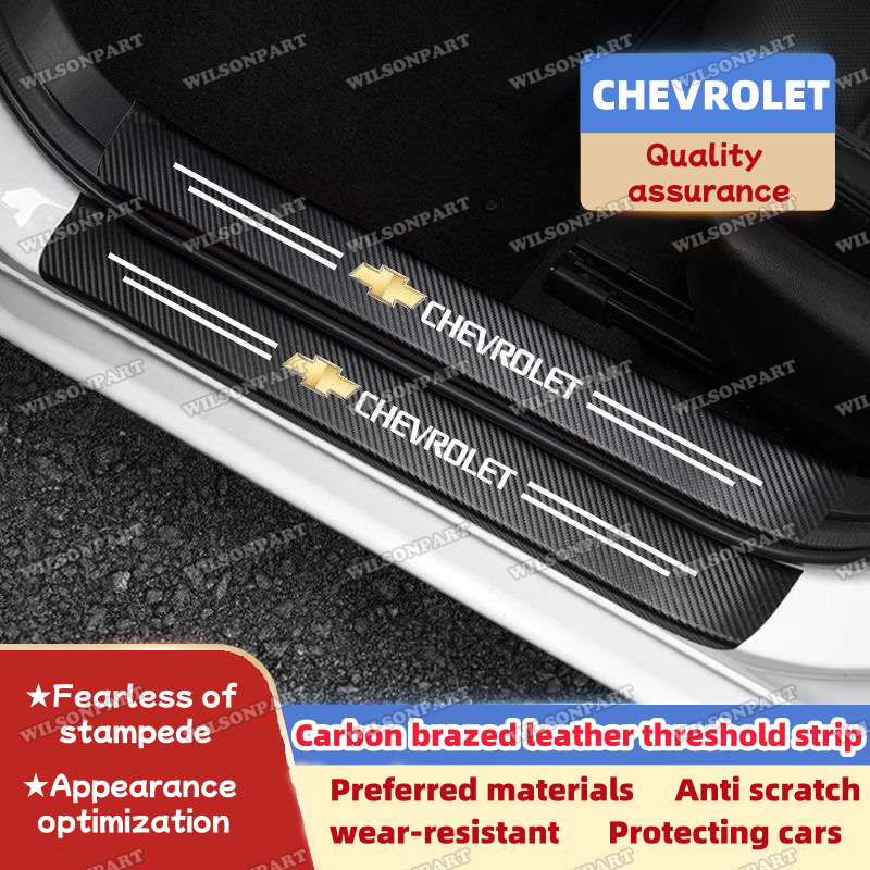 CHEVROLET Car Door Sill Stickers Trunk Threshold Anti-Scratch Decals 4Pcs 8Pcs 9Pcs  For chevrolet  