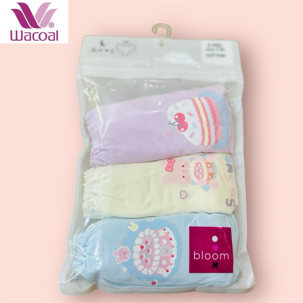 Wacoal bloom (แบบคละลาย) กางเกงในเอวร้อยยาง สำหรับเด็ก Size M,L,XL,XXL
