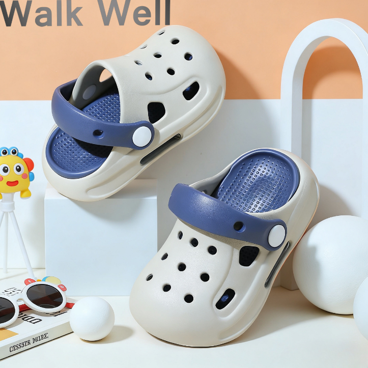 Walk.Wellรองเท้าแตะ  DIY แบบพื้นหนา สำหรับเด็กชายและเด็กหญิง ขนาด 24-35