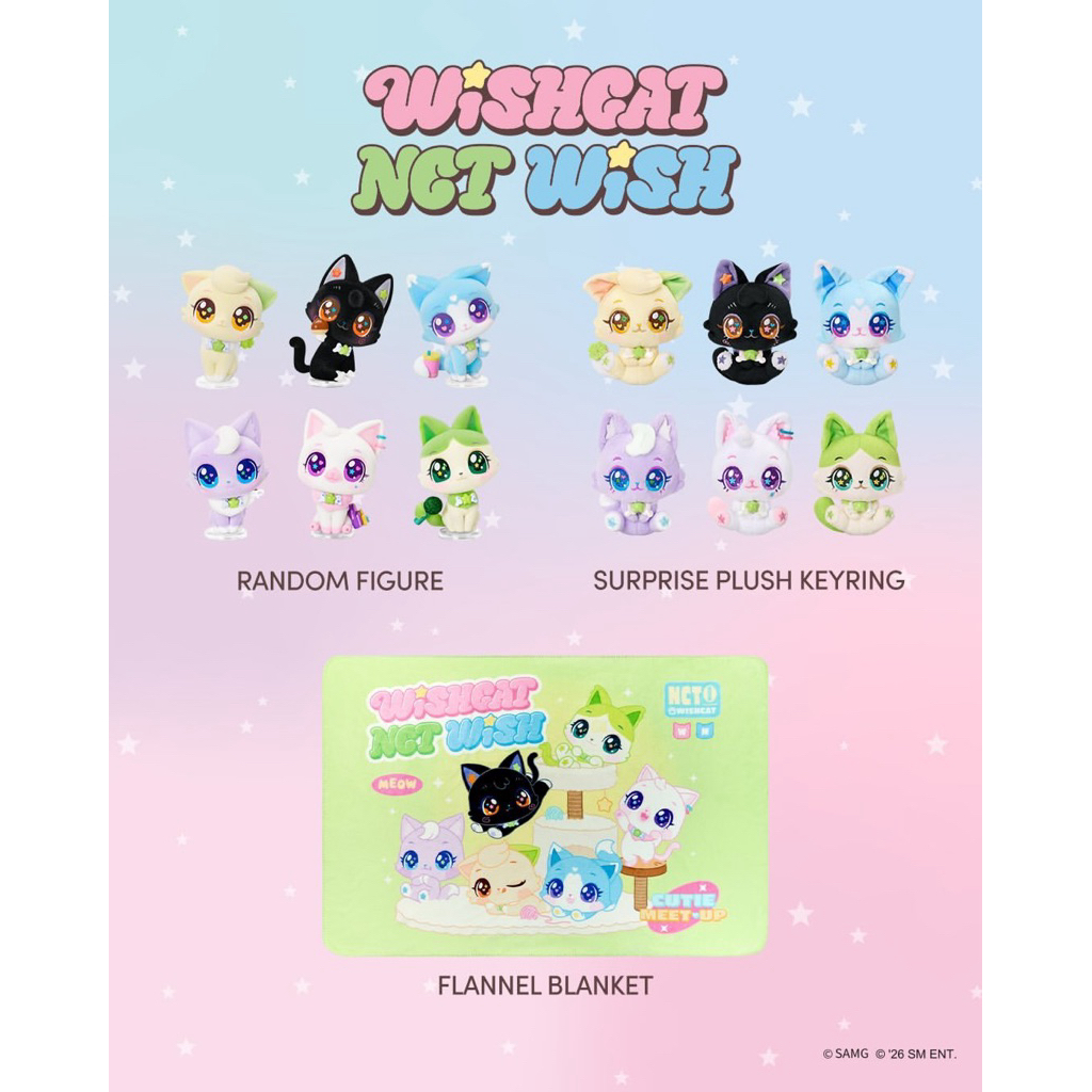 NCT WISH WISH CAT SURPRISE PLUSH KEYRING JAEHEE แจฮี🍀