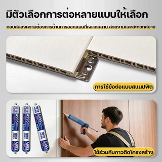 แผงผนัง WPC กว้าง 40cm ยาว 2m แบบเรียบกว้าง กันน้ำ กันความชื้น 0 ฟอร์มาลดีไฮด์ ติดตั้งง่าย ตกแต่งผนังบ้าน ระแนงไม้เทียม