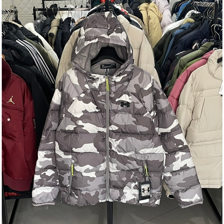 [ สินมือหนึ่ง ] UNDER ARMOUR เสื้อเเจ็คเก็ต Code: 1383435 รุ่น: Camo Short Training Hoodie Down Jack