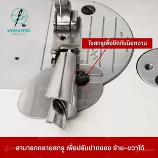 ซองม้วนชายผ้า ม้วนริมผ้า แบบยึดกับน็อตจาน ขนาด 3 มม. - 10 มม. สำหรับจักรเย็บอุตสาหกรรม