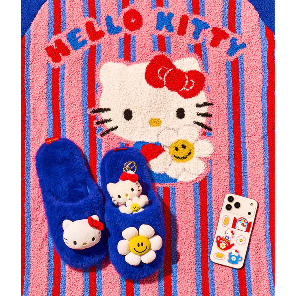 พร้อมส่ง🇰🇷รองเท้าSlipper Wiggle Wiggle x Hello kitty