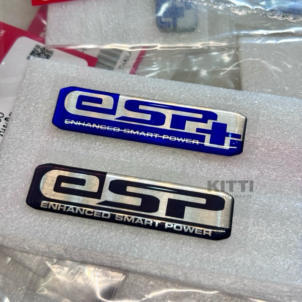 สติกเกอร์เครื่องหมาย ESP สีดำ/ ESP+ สีน้ำเงิน ตรงรุ่น HONDA ของแท้100%