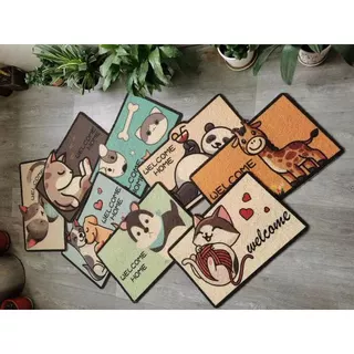 Kanta🔥พรมเช็ดเท้า PVC พรมดักฝุ่น พรมหน้าบ้าน ขนาด 40x60cm