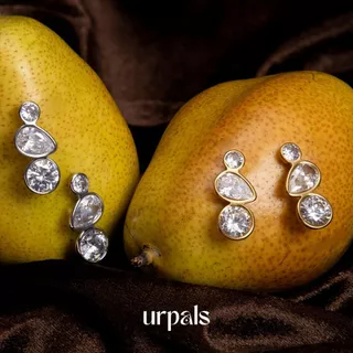 URPALS ต่างหู Stainless ชุบทอง18K ทนน้ำ ทนเหงื่อได้ดี
