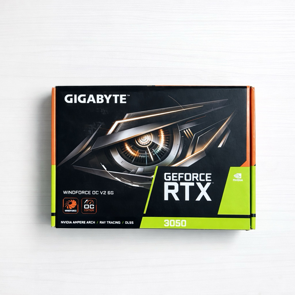 กล่องเปล่าการ์ดจอ กล่องการ์ดจอ รุ่น Gigabyte  RTX 3050 กล่อง