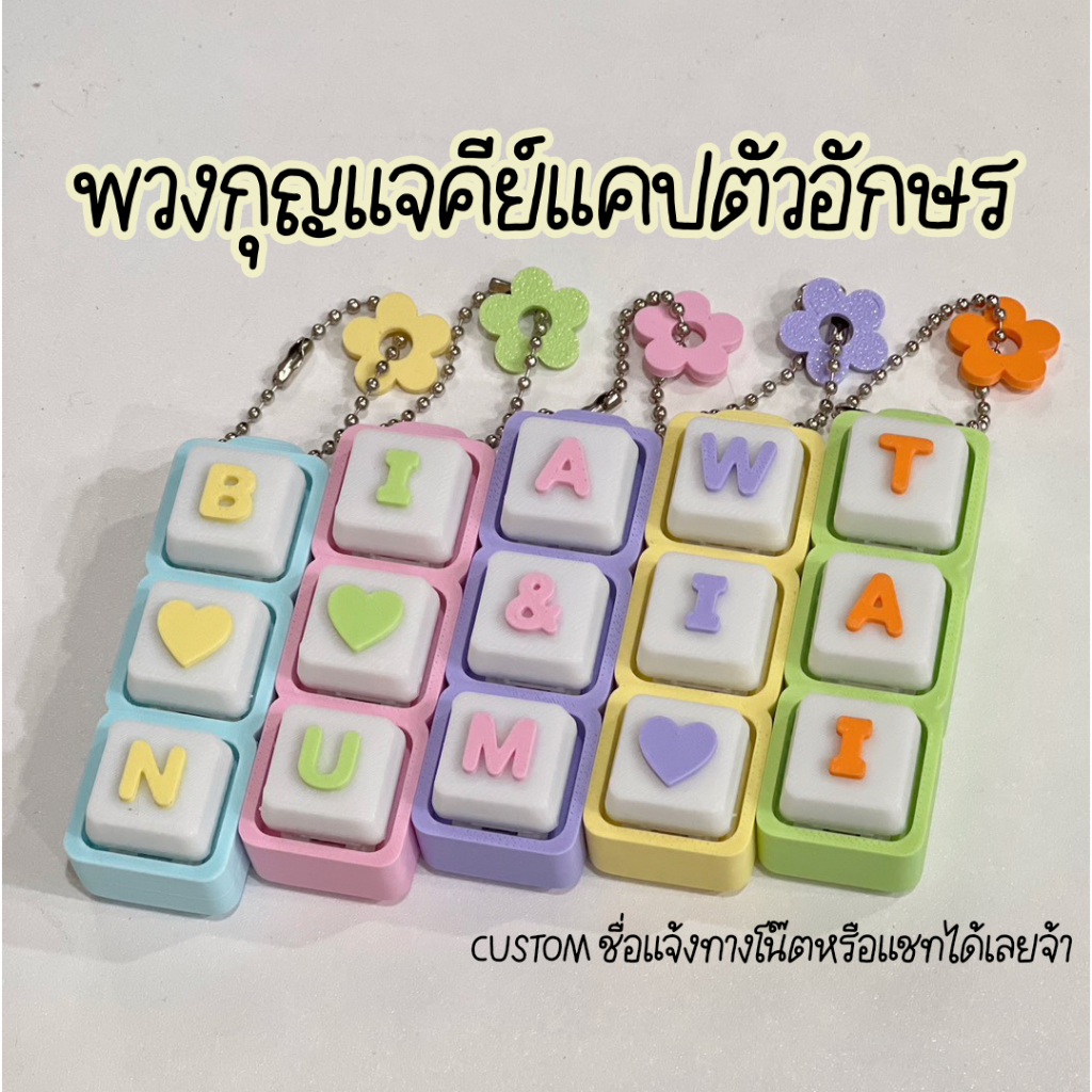 ส่งไว keycaps พวงกุญแจคีย์แคป 3D Custom พวงกุญแจปุ่มกด clicker ชื่อ giveaways ของจวัญปัจฉิม ของที่ระลึก ราคา ถูกที่สุด ดีลบีเคเค แกลเลอรีภาพที่ 2