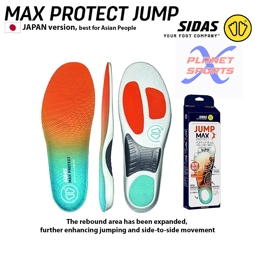 SIDAS MAX PROTECT JUMP RUN WALK (ACTIV') แผ่นพื้นรองเท้าแก้รองช้ำ ส้นเท้า Podianei+ ลดแรงกระแทก 90% SIDAS Japan Official