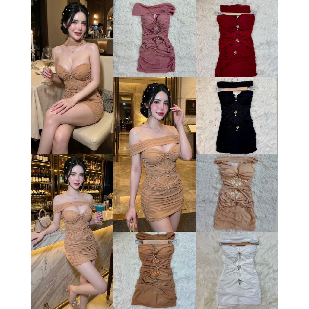 ชุดPRชุดกลางคืนชุดรัดรูป#H90