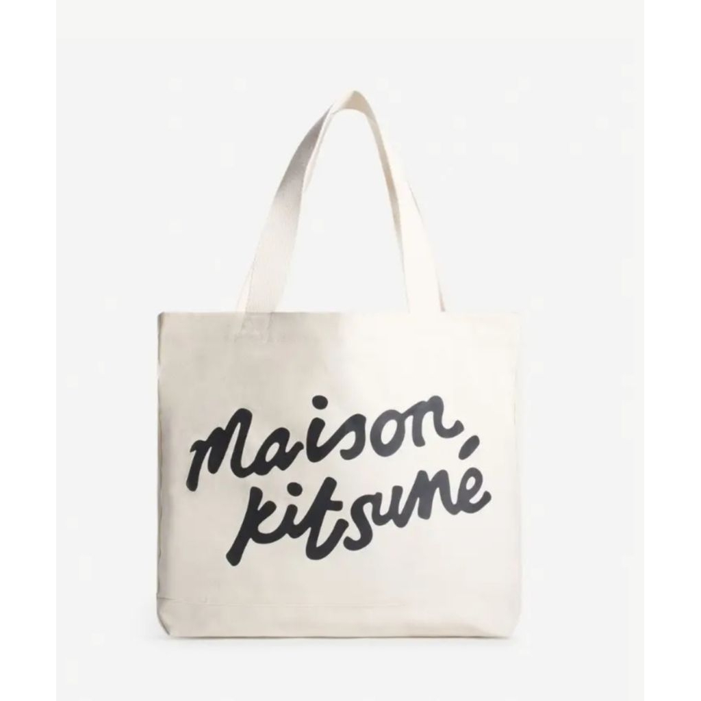 New Maison Kitsune handwriting tote ขาว 🤍ของแท้💯 พร้อมส่ง