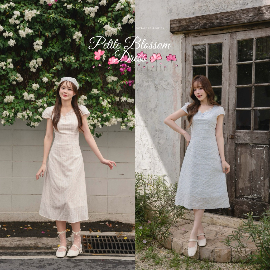 on.december25 เดรส Petite blossom ลายดอกไม้