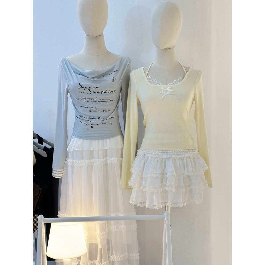 ATSIGN-LS โบว์2ชิ้น ชายระบาย3ชั้น @A73T9002-34