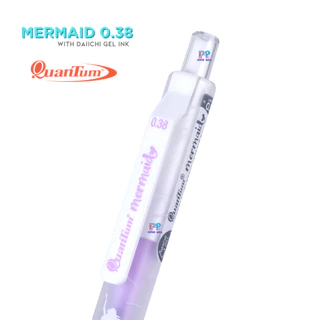Quantum (ควอนตั้ม) ปากกาเจล ปากกา daiichi รุ่น Mermaid หมึกน้ำเงิน ขนาดหัว 0.38 มม.กันน้ำ ( 12 ด้าม / กล่อง คละสี )