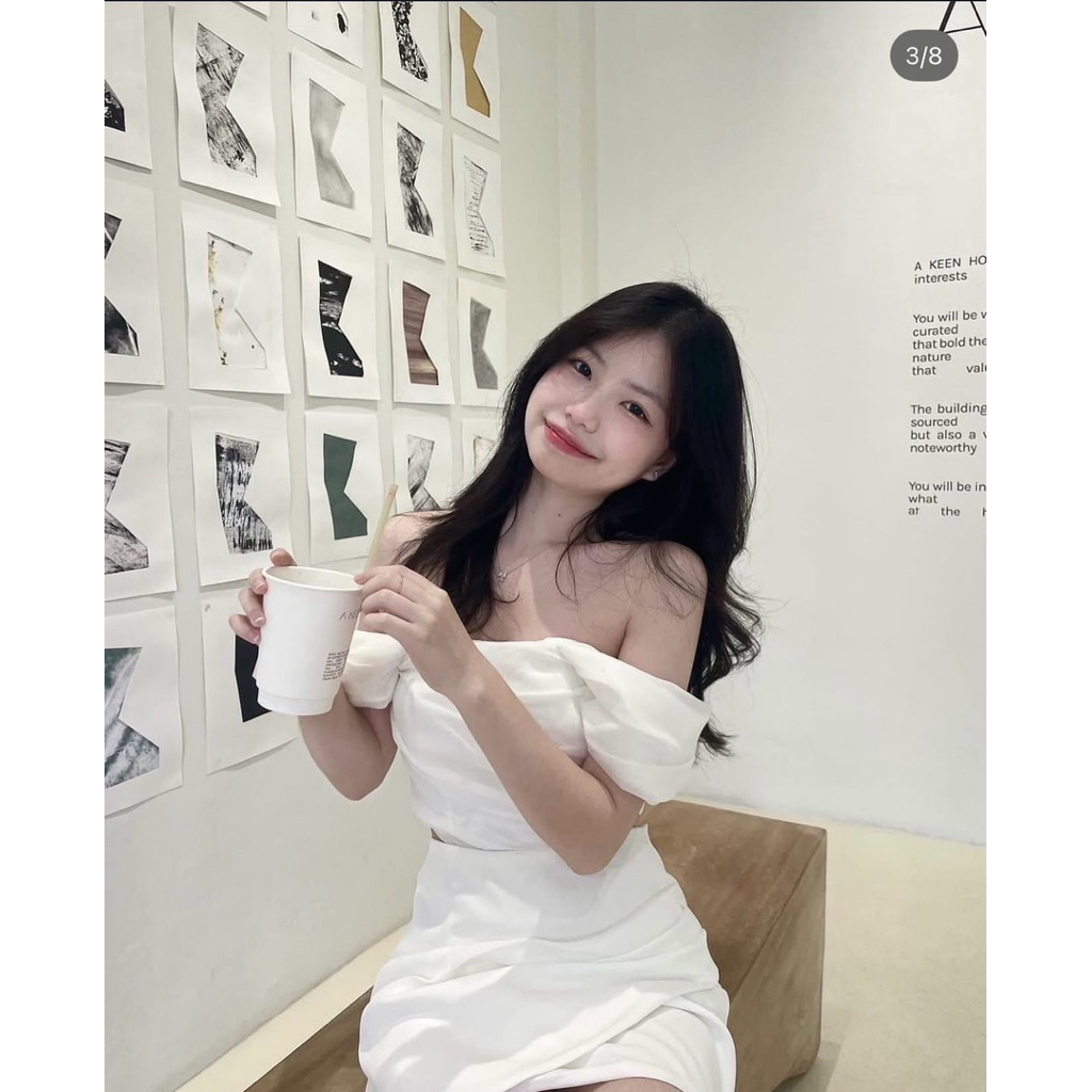 Belle femme - White เสื้อปาดไหล่(M)