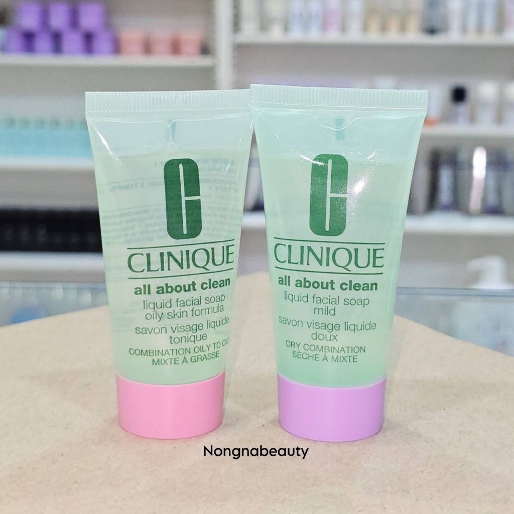 CLINIQUE Liquid Facial Soap Mild 30ml.สบู่เหลวทำความสะอาดผิวหน้า เนื้อเจลใส ฟองนุ่มละเอียด