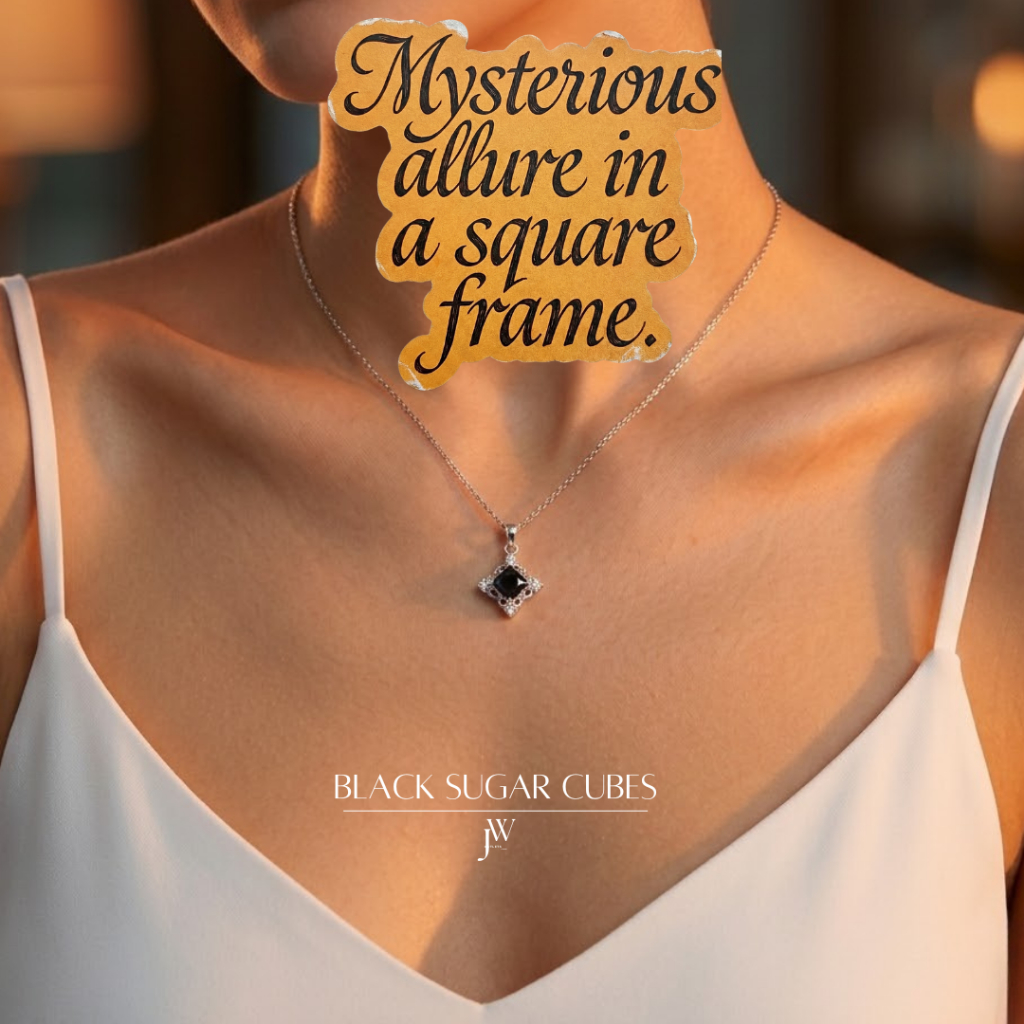 OUTLETS ล้างสต็อกจากโรงงานตรง สร้อยคอ Black sugar cubes สร้อยเงิน สร้อยเพชร สร้อยแฟชั่น สร้อยเงินแท้