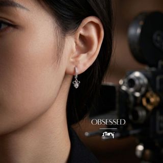 STORY ต่างหูเงินแท้ Obsessed ต่างหูเพชร ต่างหูแฟชั่น ต่างหูเ…