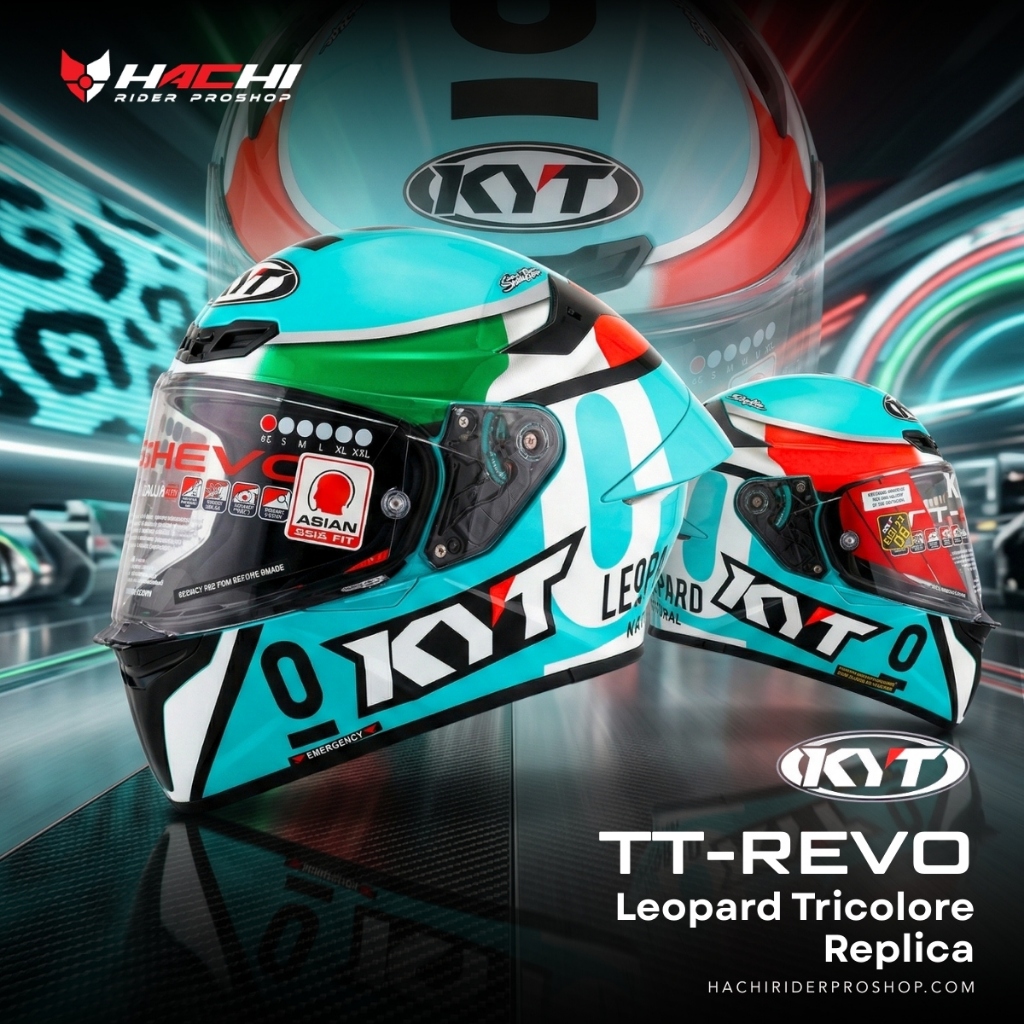 KYT TT REVO - Leopard Tricolore Replica