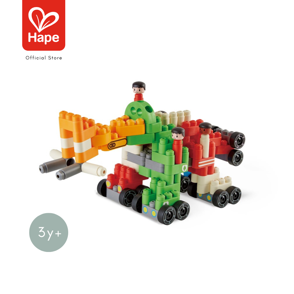 Hape - City Vehicles ตัวต่อโพลีเอ็มชุดต่อรถ 5 แบบ 130 ชิ้น 3Y+ รูปที่ 5