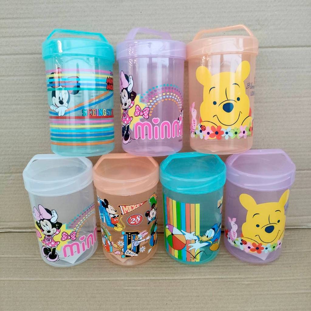 โหลเกลียวล๊อคดูโอ้ (หูหิ้ว) ลายลิขสิทธิ์แท้ น่ารักมาก ขนาด 1000ml/1400ml