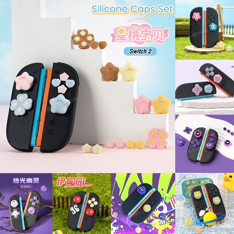 พร้อมส่ง🔥Switch 2 Set ปุ่มซิลิโคนแบบ Set 4 pcs./ D-Pad + ABXY 🎮Set Joycon Controller Thumb Stick🎮