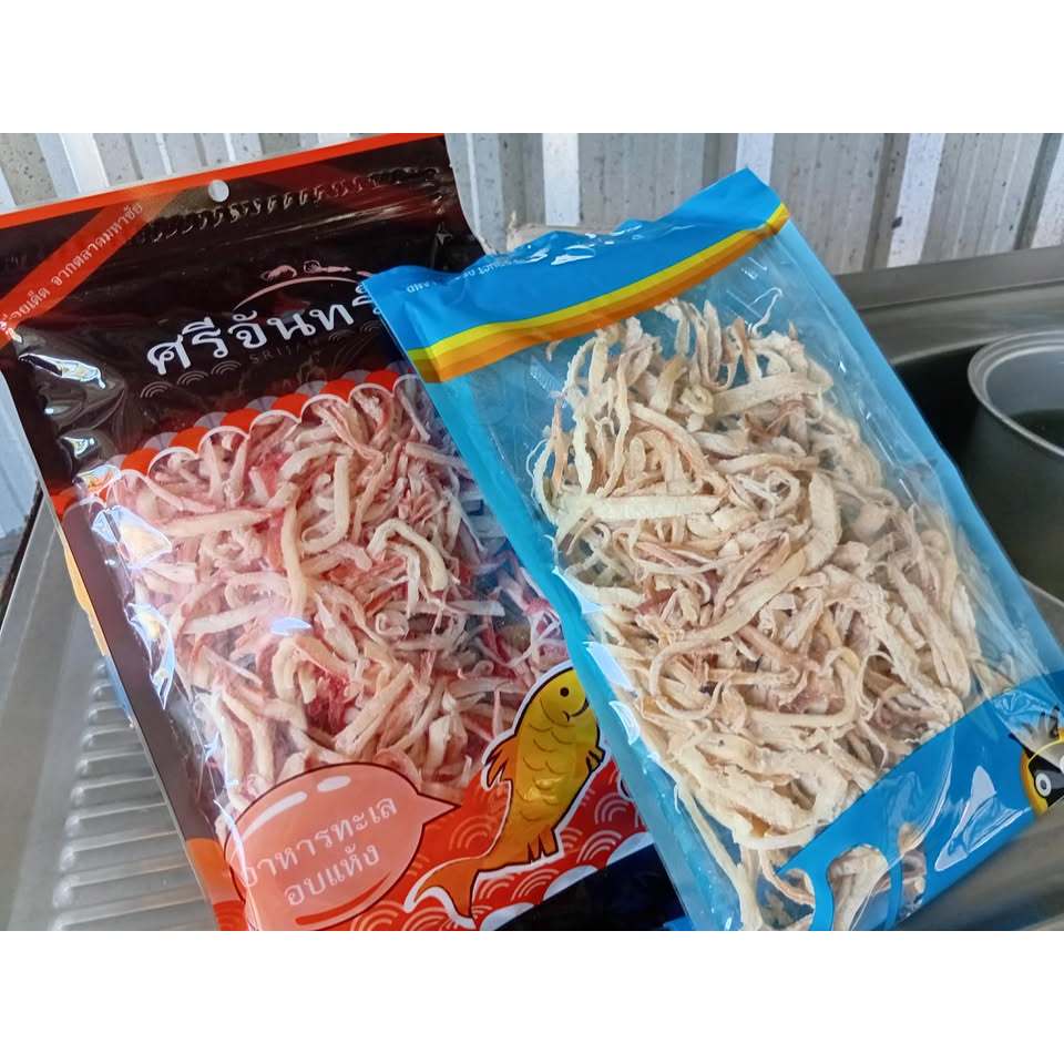 ปลาหมึกหยองเชอรี่/หิมะ เนื้อนุ่ม อร่อย - เลือกรสชาติด้านใน