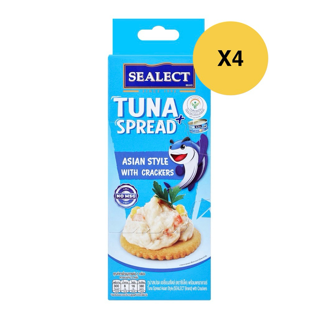 Sealect ทูน่าสเปรด เอเชี่ยนสไตล์ Tuna spread 75g*4