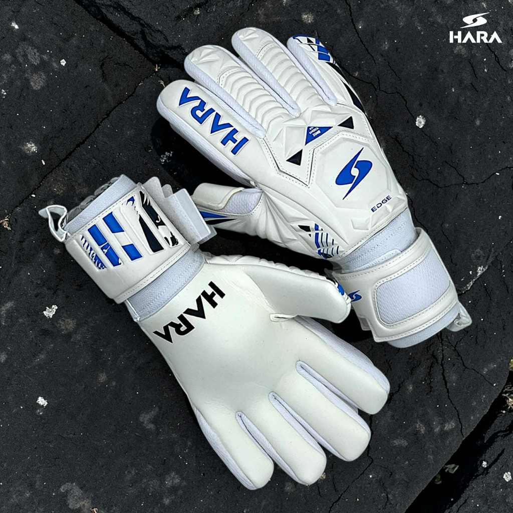 HARA EDGE ถุงมือผู้รักษาประตู มีฟิงเกอร์เซฟถอดได้ ถุงมือประตู รหัส GL14