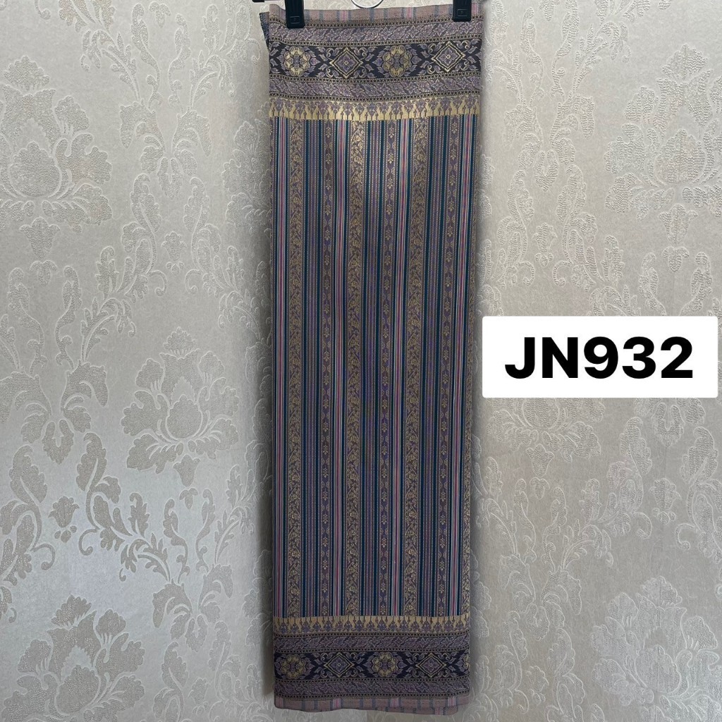 JN932 ผ้าฝ้าย ทอลาย บุพเพสันนิวาส หน้านาง สีม่วงอ่อน ขนาด 2 หลา