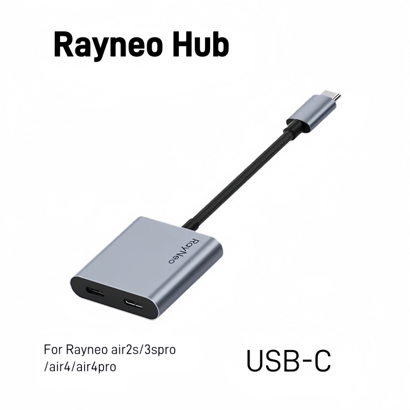 【New Arrival】Rayneo HubUSB-C Adapter Hub รองรับการชาร์จขณะใช้งานสำหรับอุปกรณ์ Type-C DP Interface, PD Fast Charge 100W