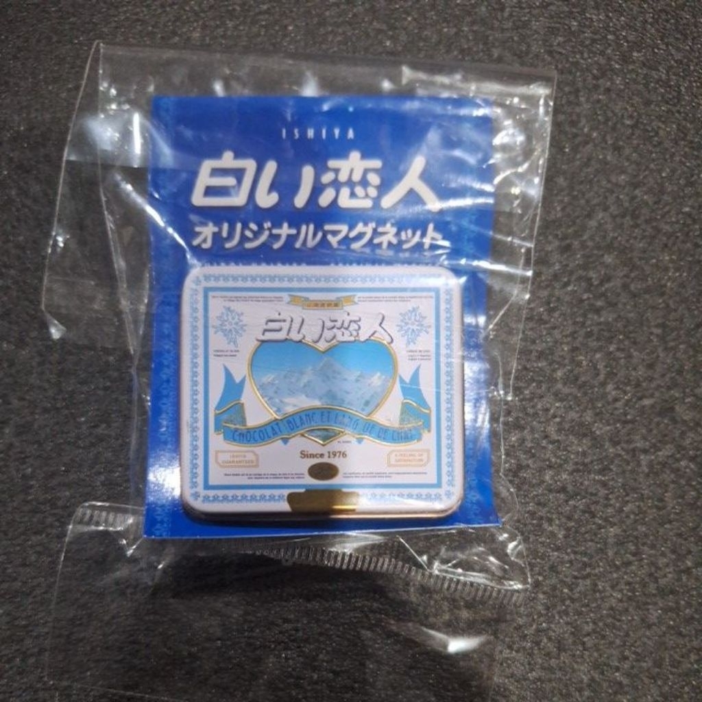 magnet ishiya กล่องเหล็กเก็บของ 5cm จาก sapporo chocolate factory แท้ๆ